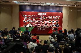 (SP)CHINA-SHENYANG-FOOTBALL-WORLD CUP QUALIFIER-CHN VS THA-PRESS CONFERENCE(CN)