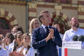 French President Attends Ceremony for Civilian Victims - Saint Lo