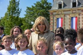 French President Attends Ceremony for Civilian Victims - Saint Lo