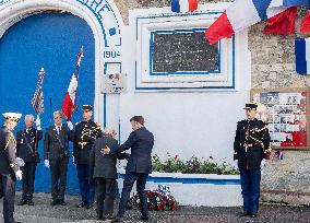 French President Attends Ceremony At ceremony Caen prison