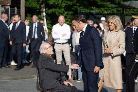 French President Attends Ceremony At ceremony Caen prison