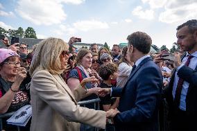 French President Attends Ceremony for Civilian Victims - Saint Lo