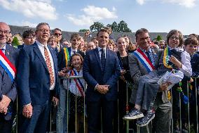 French President Attends Ceremony for Civilian Victims - Saint Lo