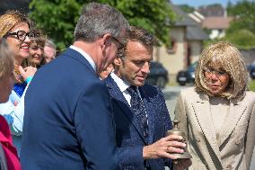 French President Attends Ceremony for Civilian Victims - Saint Lo