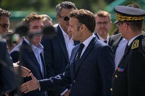 French President Attends Ceremony for Civilian Victims - Saint Lo