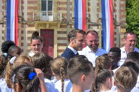 French President Attends Ceremony for Civilian Victims - Saint Lo