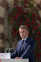 French President Attends Ceremony for Civilian Victims - Saint Lo