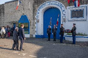 French President Attends Ceremony At ceremony Caen prison