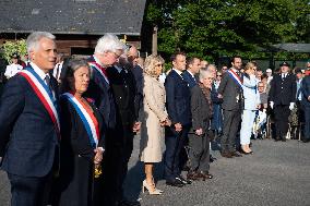 French President Attends Ceremony At ceremony Caen prison