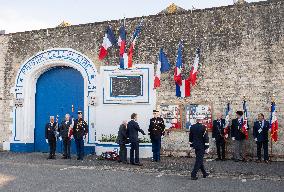 French President Attends Ceremony At ceremony Caen prison