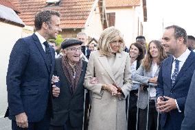 French President Attends Ceremony At ceremony Caen prison