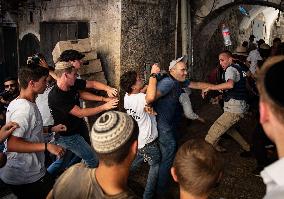 MIDEAST-JERUSALEM-JERUSALEM DAY-FLAG MARCH-CLASHES