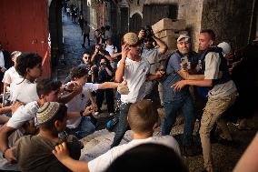 MIDEAST-JERUSALEM-JERUSALEM DAY-FLAG MARCH-CLASHES