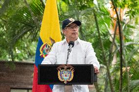 Colombian President Gustavo Petro Visits Medellin