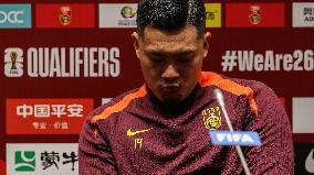 (SP)CHINA-SHENYANG-FOOTBALL-WORLD CUP QUALIFIER-CHN VS THA-PRESS CONFERENCE(CN)