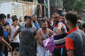 MIDEAST-GAZA-AL-MAGHAZI REFUGEE CAMP-ISRAEL-ATTACK