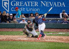 The Reno Aces Play The Salt Lake Bees During A Sold Out Game At Greater Nevada Field In Reno