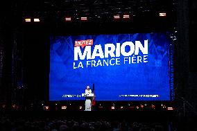 Last Campaign Meeting For Marion Marechal - Nice