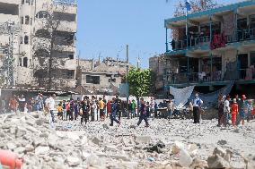 Israeli Strikes on UN-run School - Gaza