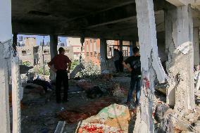 Israeli Strikes on UN-run School - Gaza