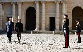 Volodymyr Zelensky At The Invalides - Paris