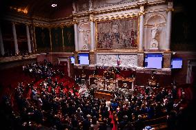 Volodymyr Zelensky at French Parliament - Paris