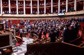 Volodymyr Zelensky at French Parliament - Paris