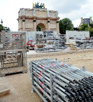 Conservation treatment on the Arc de Triomphe du Carrousel - Paris