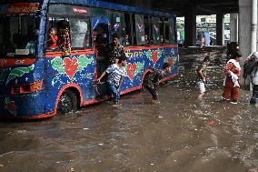 Waterlogged Street In Dhaka