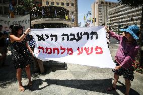 Demonstration In Jerusalem Demanding Ceasefire In Gaza And Return Of Israeli Hostages