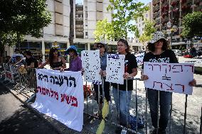 Demonstration In Jerusalem Demanding Ceasefire In Gaza And Return Of Israeli Hostages