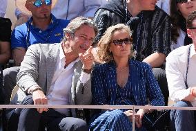 Celebrities In Stands During The 2024 French Open - Village Day Thirteen NB