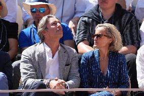 Celebrities In Stands During The 2024 French Open - Village Day Thirteen NB