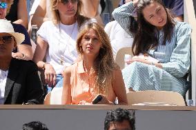 Celebrities In Stands During The 2024 French Open - Village Day Thirteen NB