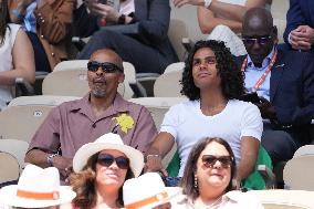 Celebrities In Stands During The 2024 French Open - Village Day Thirteen NB