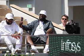 Celebrities In Stands During The 2024 French Open - Village Day Thirteen NB