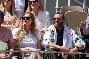 Celebrities In Stands During The 2024 French Open - Village Day Thirteen NB