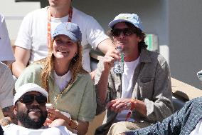 Celebrities In Stands During The 2024 French Open - Village Day Thirteen NB