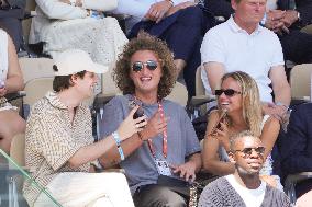 Celebrities In Stands During The 2024 French Open - Village Day Thirteen NB