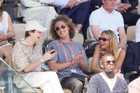 Celebrities In Stands During The 2024 French Open - Village Day Thirteen NB