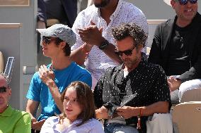 Celebrities In Stands During The 2024 French Open - Village Day Thirteen NB