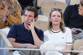 Celebrities In Stands During The 2024 French Open - Village Day Thirteen NB