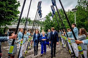 Princess Beatrix Christens A New Competition Boat  - Leiden