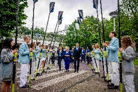 Princess Beatrix Christens A New Competition Boat  - Leiden