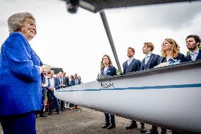 Princess Beatrix Christens A New Competition Boat  - Leiden