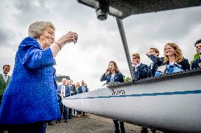 Princess Beatrix Christens A New Competition Boat  - Leiden