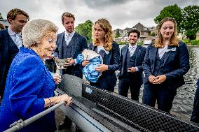 Princess Beatrix Christens A New Competition Boat  - Leiden