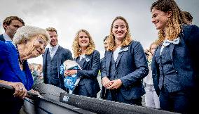 Princess Beatrix Christens A New Competition Boat  - Leiden