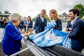 Princess Beatrix Christens A New Competition Boat  - Leiden