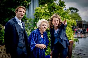 Princess Beatrix Christens A New Competition Boat  - Leiden